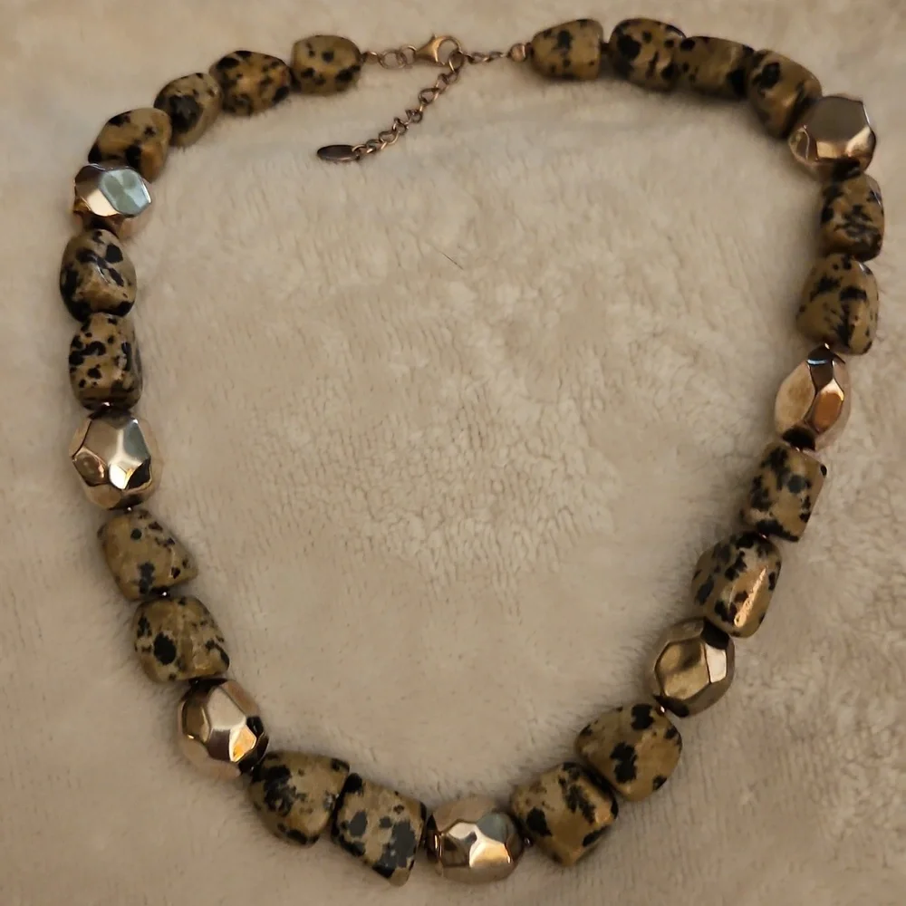 Vintage Dalmatian Jasper Beaded Necklace